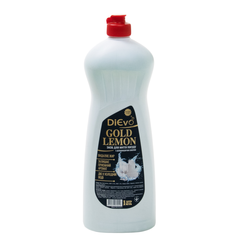 Засіб для миття посуду Gold Lemon Premium 1л ТМ DiЄvo