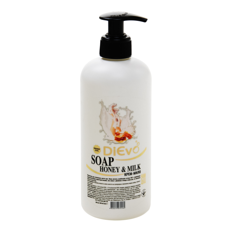 Крем-мило Молоко та мед Premium з дозатором 500мл ТМ DiЄvo